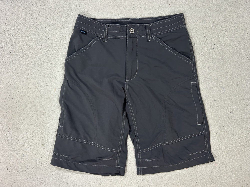 Kuhl Renegade Shorts Mens 35 Gray Cargo Hiking Trail Outdoor 11 Inseam
